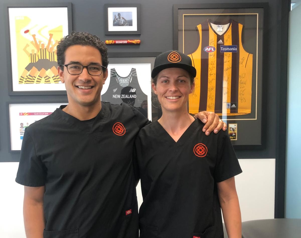 Dr Kimberley Wells with Dr Dan Exeter, ACSEP President, at Axis Sports Medicine, New Zealand